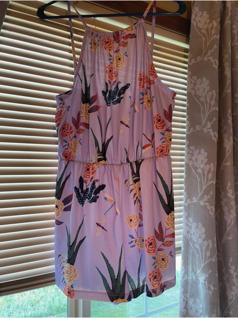 Lavender Floral Summer Romper
